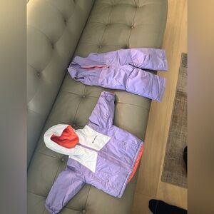Columbia Lavender and White Kids Puffer Jacket & Pants snow suit